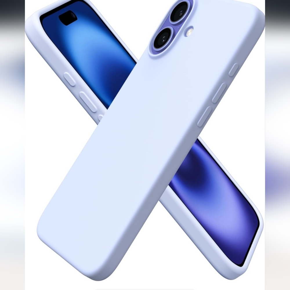 ORNARTO Compatible with iPhone 16 Plus Case 6.7, Slim Liquid Silicone New Blue